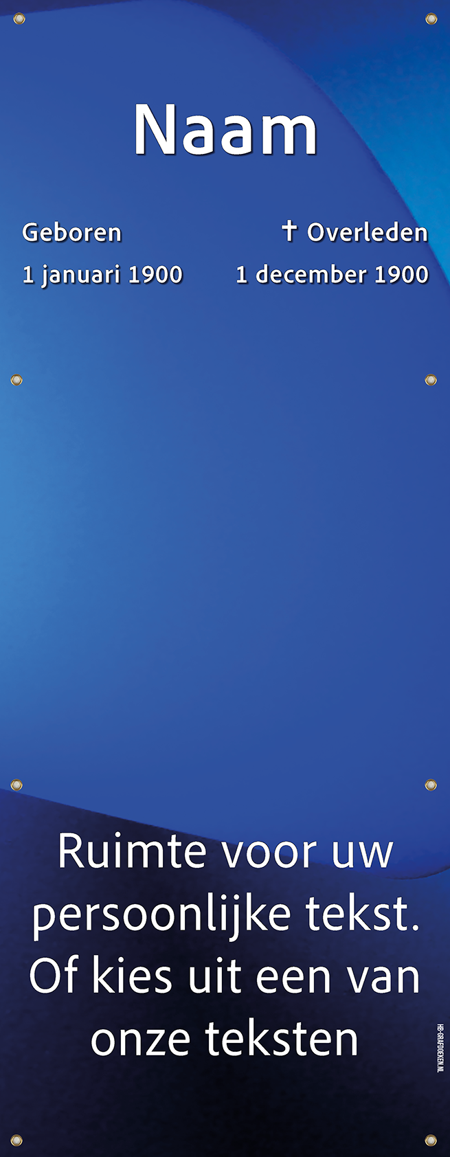 Grafdoek Abstract Blauw. HB-Grafdoeken is een onderdeel van HB-Creations Rijen/Tilburg.