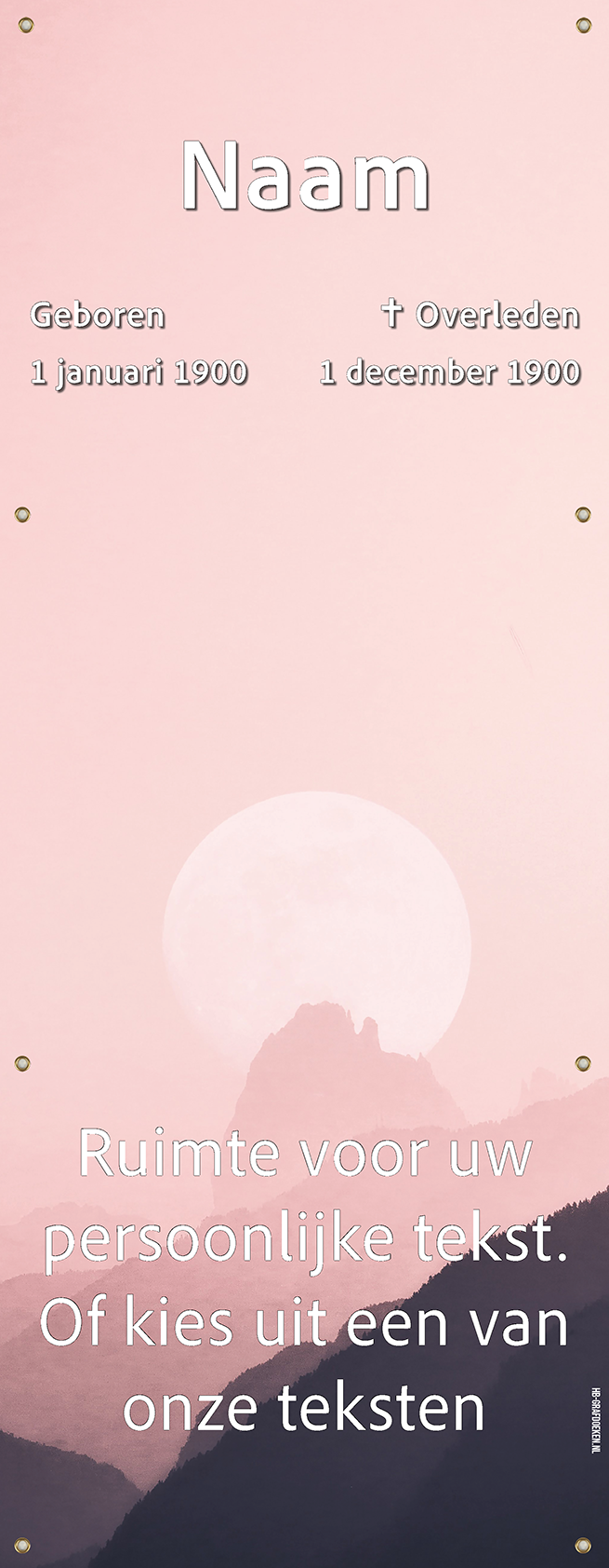 Tijdelijk grafdoek met bergen en dalen. HB-grafdoeken onderdeel van HB-Creations uit Rijen en Tilburg (Reeshof).